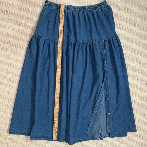 Denim Maxi Skirt Large XL - Picture 6 of 7